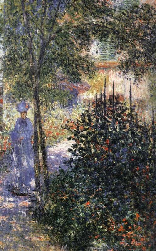 Claude Monet Blue Shadows Camille in the Garden at Argenteuil